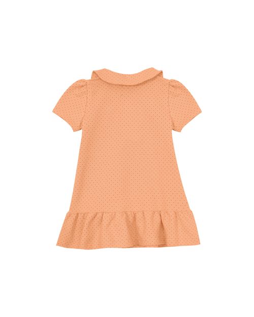 Vestido Polo Menina Com Bordado Em Piquet Losango - Carinhoso