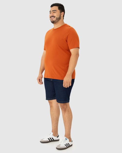 Camiseta Básica Masculina Plus Size Decote Redondo Em Algodão