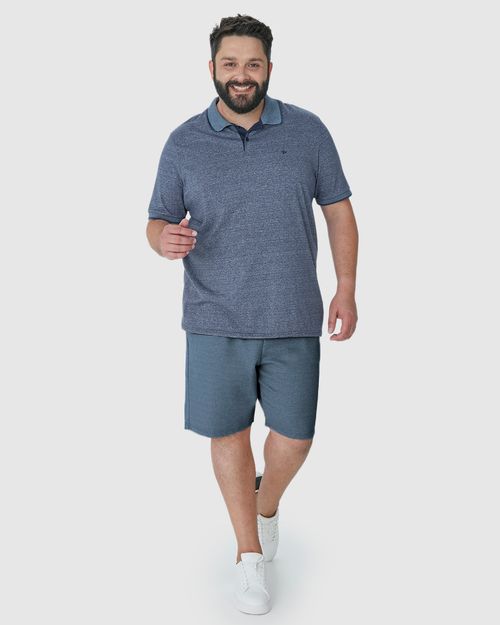 Bermuda Masculina Plus Size Bolso Costas Em Moletom Piquet