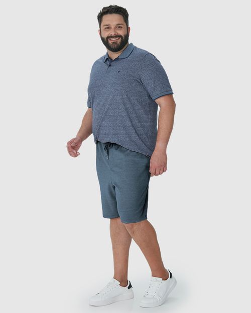 Bermuda Masculina Plus Size Bolso Costas Em Moletom Piquet
