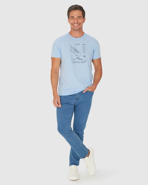 Camiseta Masculina Estampa Futebol De Campo Em Algodão