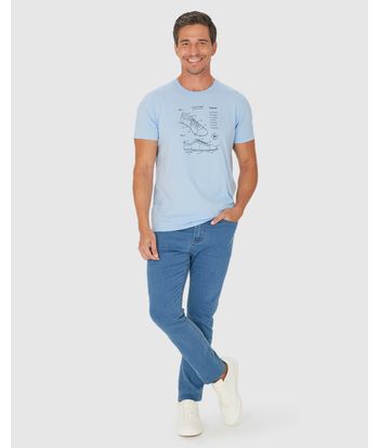 Camiseta Masculina Estampa Futebol De Campo Em Algodão