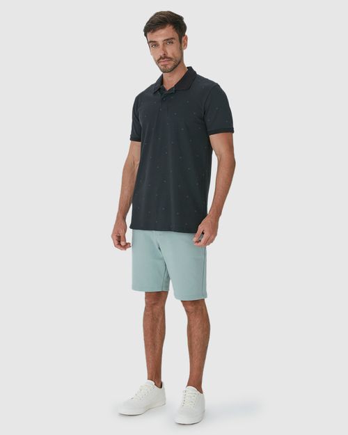 Camisa Polo Masculina Estampada Em Piquet Stretch