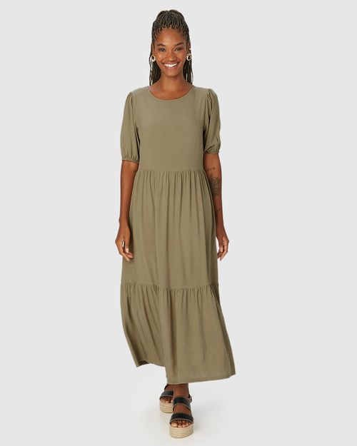 Vestido Midi Feminino Marias Em Viscose