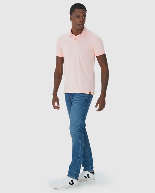 Camisa Polo Regular Masculina Em Malha Tricô Texturizado