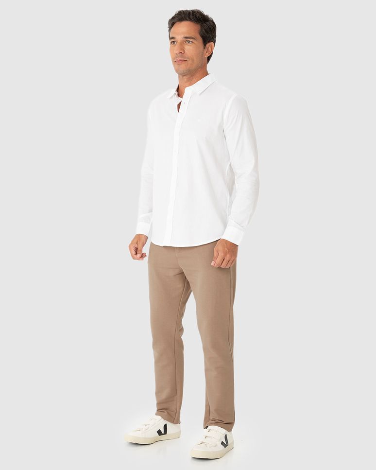 Calça Masculina Slim Bolsos Funcionais Em Moletom