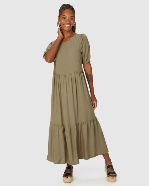 Vestido Midi Feminino Marias Em Viscose