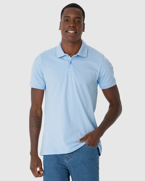Camisa Polo Básica Masculina Gola Esporte Piquet Stretch