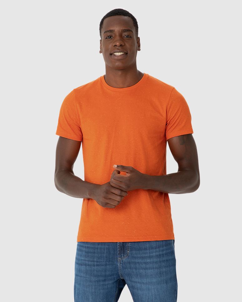 Camiseta Básica Masculina Slim Em Malha Botonê
