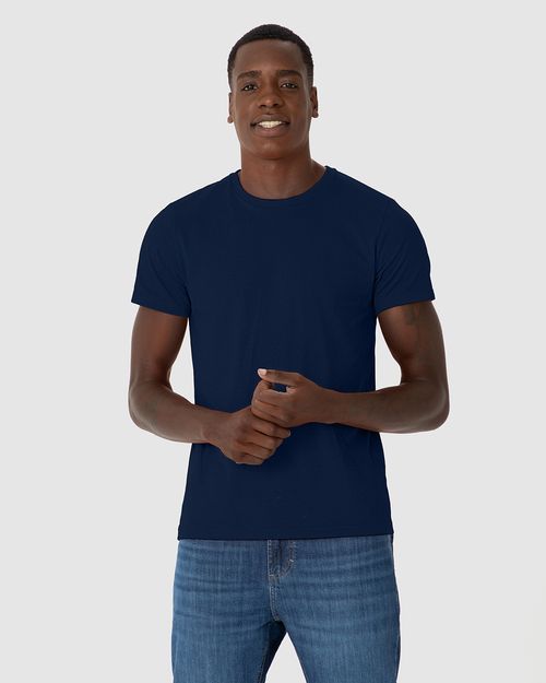 Camiseta Básica Masculina Slim Em Malha Botonê