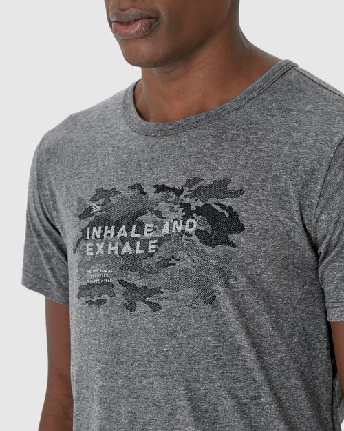 Camiseta Masculina Manga Curta Inhale And Exhale Em Algodão