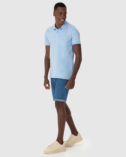 Camisa Polo Básica Masculina Gola Esporte Piquet Stretch