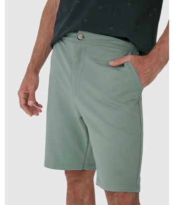 Bermuda Masculina Bolso Posterior Em Moletom Sarjado