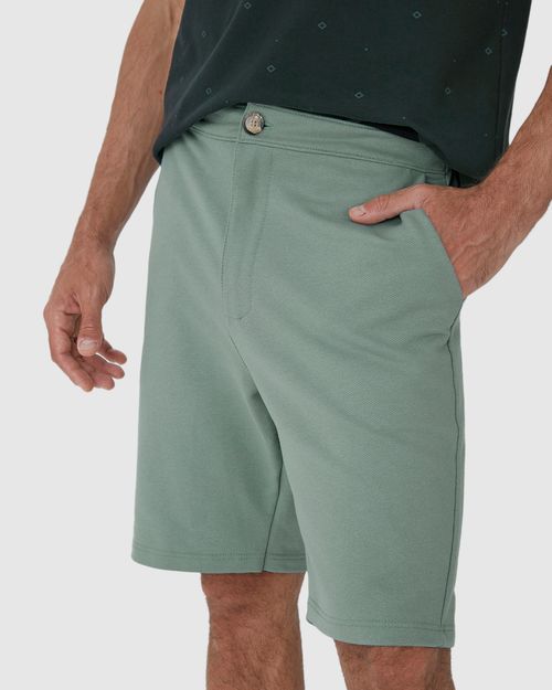 Bermuda Masculina Bolso Posterior Em Moletom Sarjado