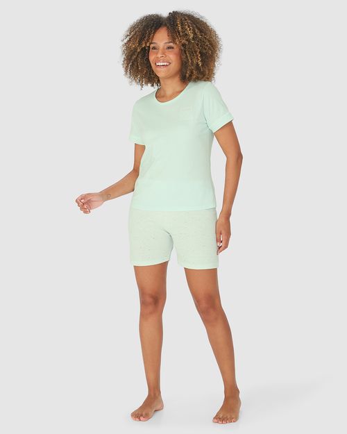Pijama Feminino Shorts Em Malha Botonê
