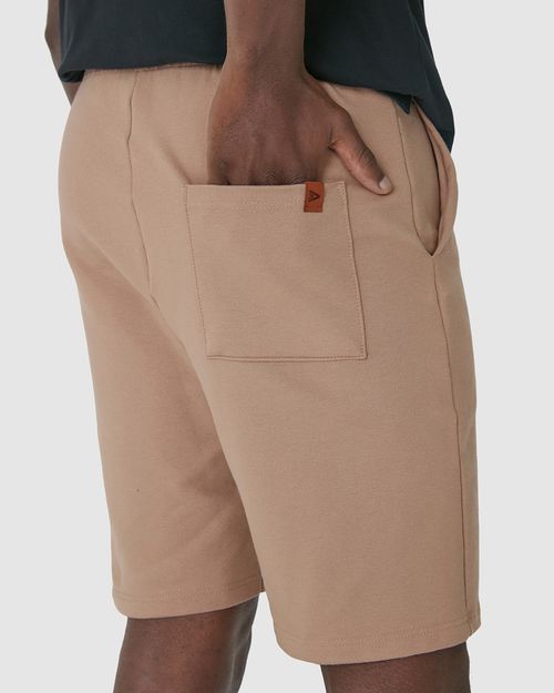 Bermuda Masculina Bolso Posterior Em Moletom Sarjado