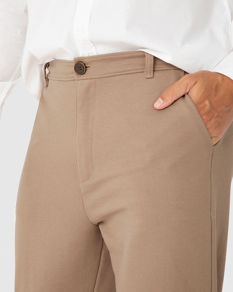 Calça Masculina Slim Bolsos Funcionais Em Moletom