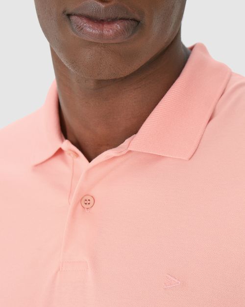 Camisa Polo Regular Masculina Em Piquet Stretch