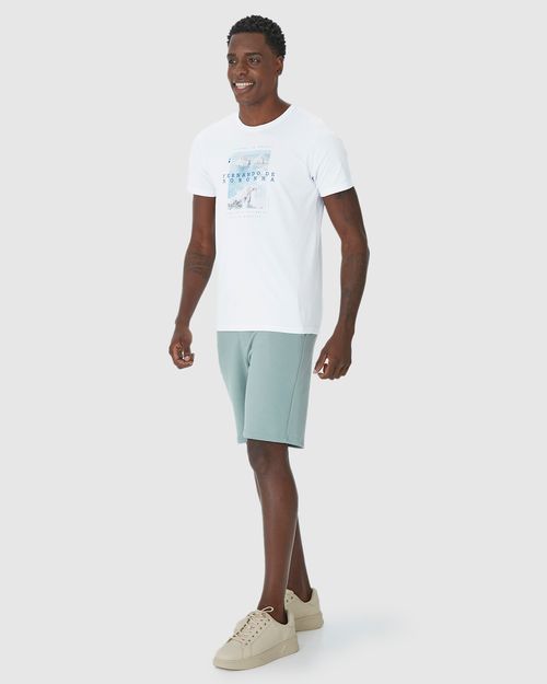 Camiseta Masculina Manga Curta Fernando De Noronha Em Algodão