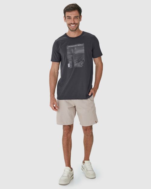 Camiseta Masculina Manga Curta Salvador Bahia Em Algodão