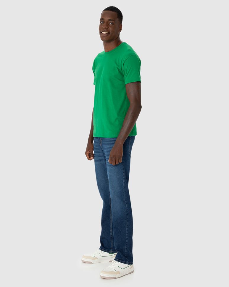 Camiseta Masculina Regular Em Malha Do Abraço