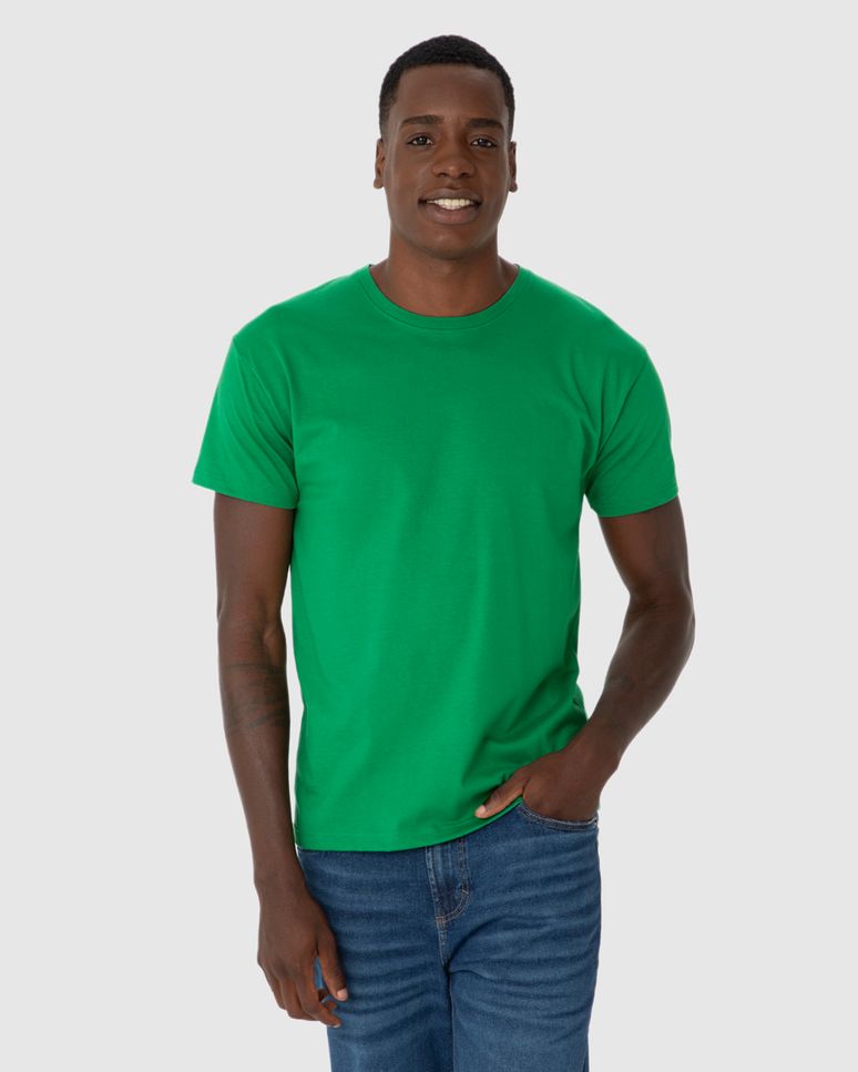 Camiseta Masculina Regular Em Malha Do Abraço