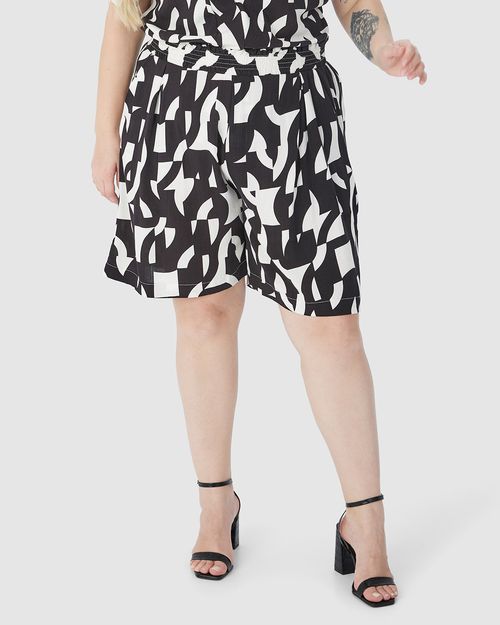 Shorts Feminino Plus Size Clochard Em Viscolinho