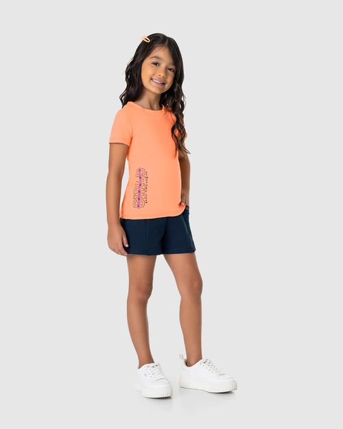 Conjunto Infantil Menina Blusa Estampa + Glitter Em Ribana Malwee Kids