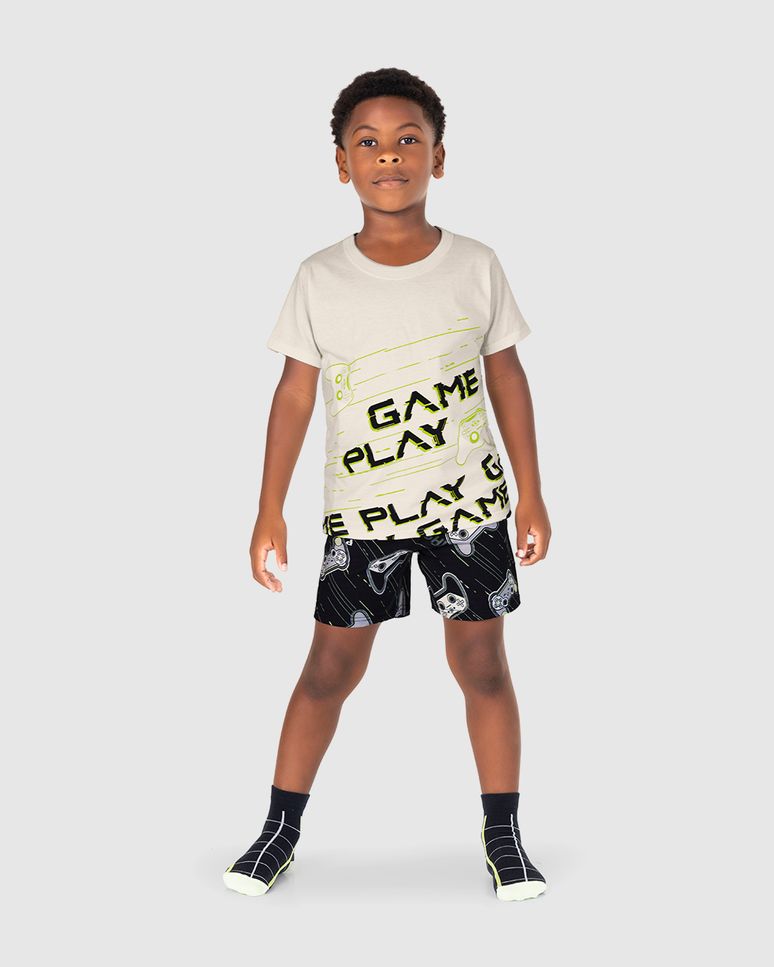 Pijama Infantil Menino Game Play Em Algodão Malwee Kids