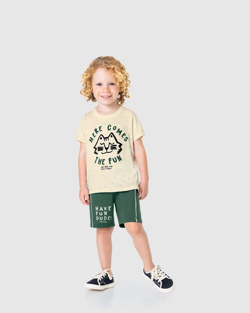 Conjunto Infantil Menino Here Comes The Fun Em Malha Botonê Malwee Kids