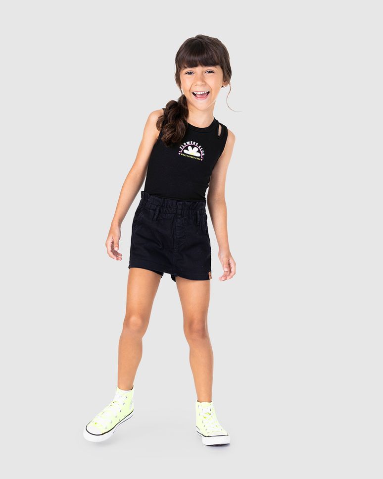 Regata Infantil Menina Flowers Club Em Malha Viscose Canelada Malwee Kids