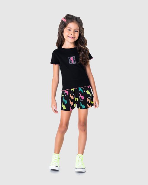 Conjunto Infantil Menina Shorts Very Fun! Em Algodão Malwee Kids