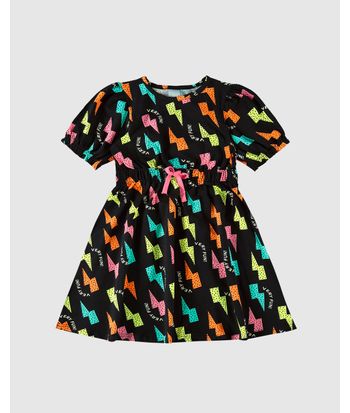 Vestido Infantil Rodado Com Abertura Costas Em Algodão Malwee Kids
