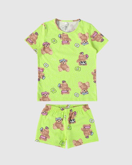 Pijama Infantil Menina Estampa Brilha No Escuro Em Algodão Malwee Kids