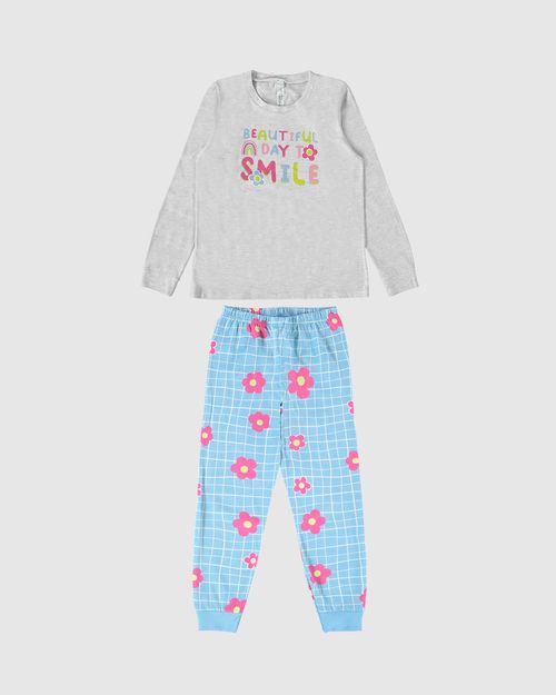 Pijama Infantil Menina Beautiful Day To Smile Em Algodão Malwee Kids