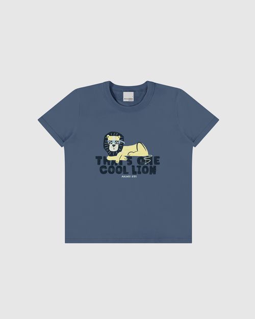 Camiseta Infantil Menino Thats One Cool Lion Em Algodão Malwee Kids