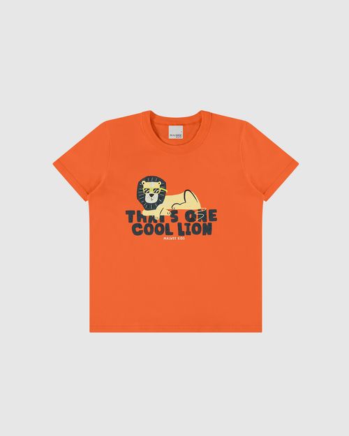 Camiseta Infantil Menino Thats One Cool Lion Em Algodão Malwee Kids