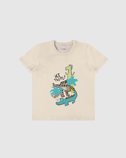 Camiseta Infantil Menino Hi There! Em Algodão Malwee Kids