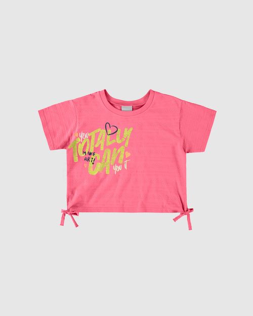 Blusa Infantil Menina Box Amarração Lateral Em Malha Texturizada Malwee Kids