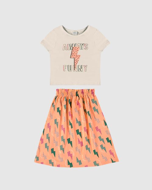 Conjunto Infantil Menina Always Funny Em Algodão Malwee Kids