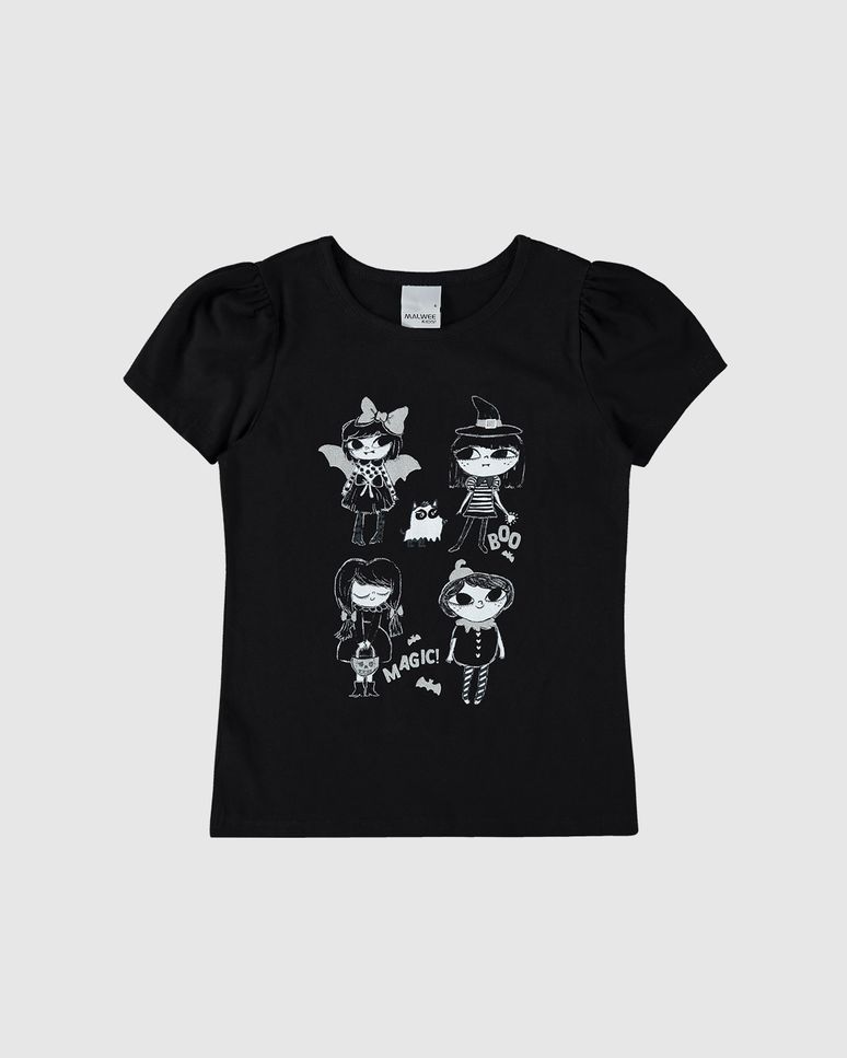 Blusa Infantil Menina Magic Halloween Em Algodão Malwee Kids