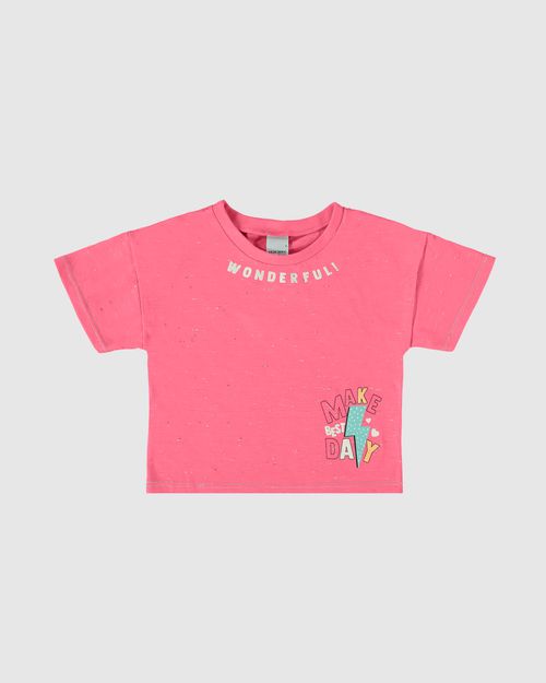 Blusa Infantil Menina Wonderful! Em Malha Botonê Malwee Kids