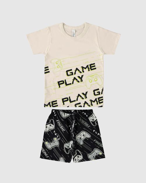 Pijama Infantil Menino Game Play Em Algodão Malwee Kids