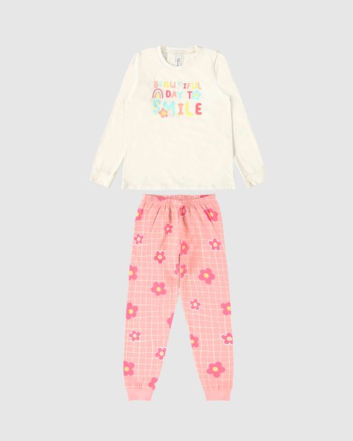 Pijama Infantil Menina Beautiful Day To Smile Em Algodão Malwee Kids