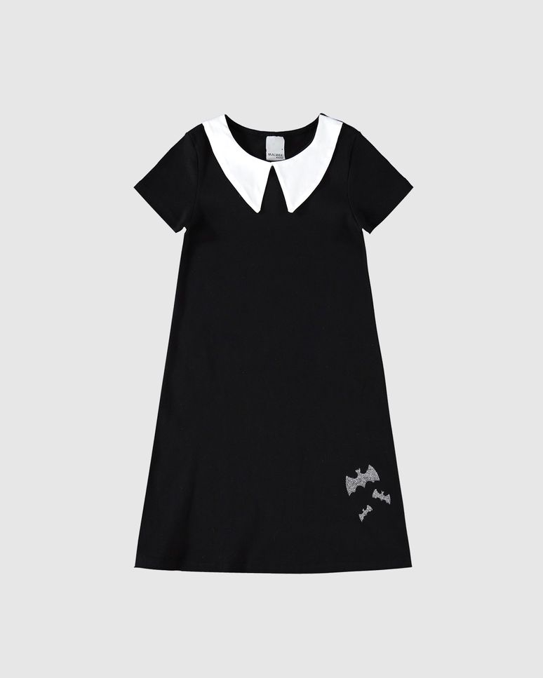 Vestido Infantil Halloween Gola Diferenciada Em Ribana Malwee Kids