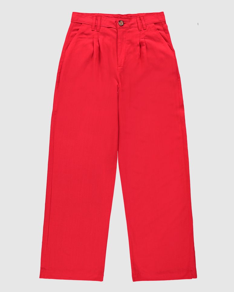 Calça Alfaiataria Feminina Com Pregas Em Viscolinho - ENFIM