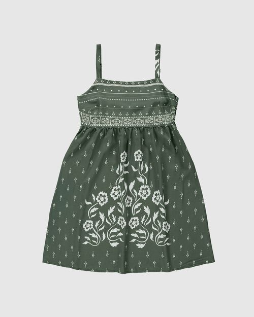 Vestido Feminino Estampado Alça Com Regulagem Em Viscose - ENFIM