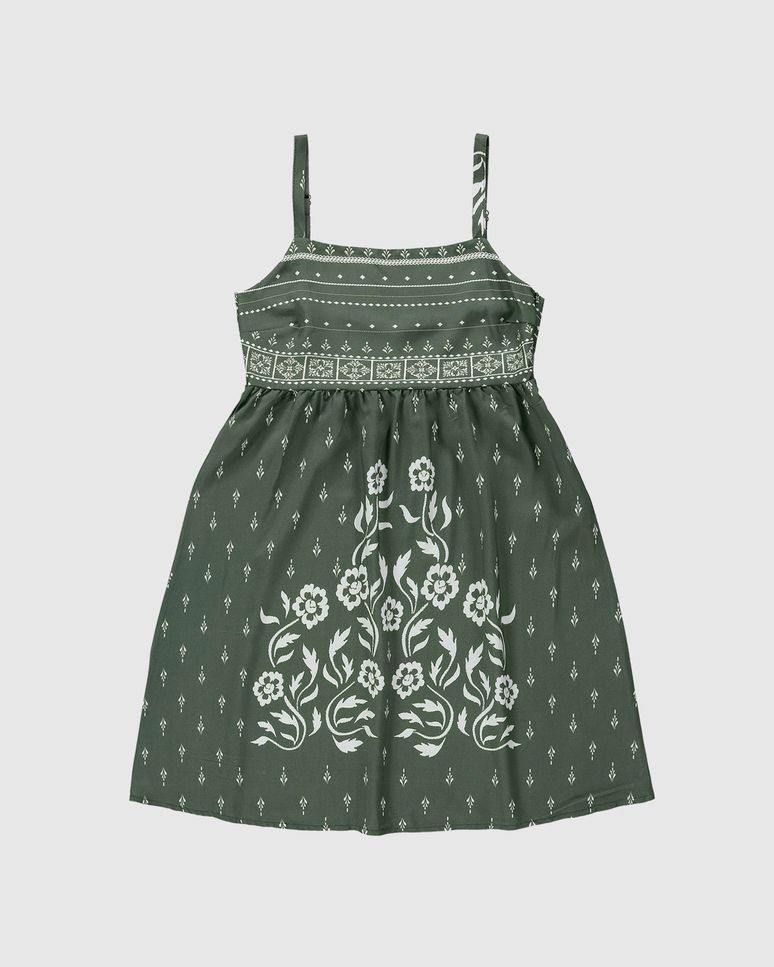 Vestido Feminino Estampado Alça Com Regulagem Em Viscose - ENFIM