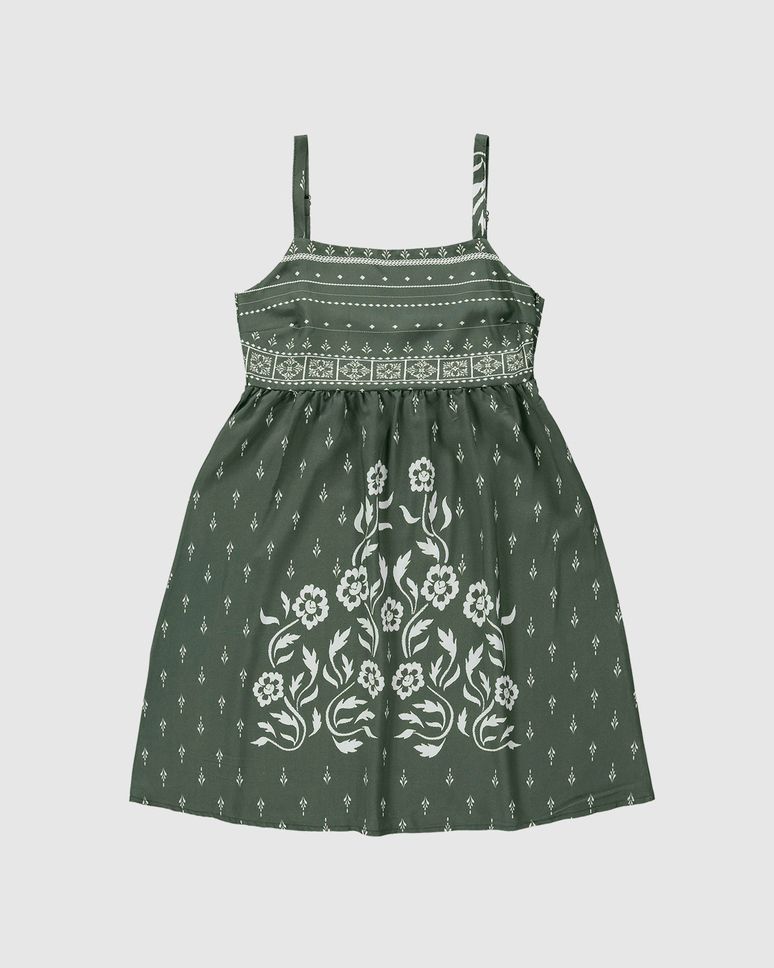 Vestido Feminino Estampado Alça Com Regulagem Em Viscose - ENFIM