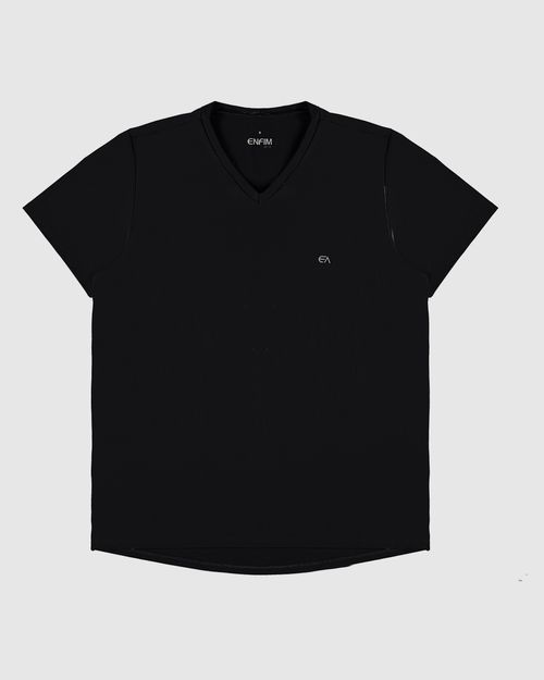 Camiseta Masculina Decote V Em Malha Dry E Antimicrobiano - ENFIM